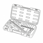 Teng Tools MECCA PRO Juego de llaves de vaso de 1/2" y 6 puntas, 34 piezas — T1234