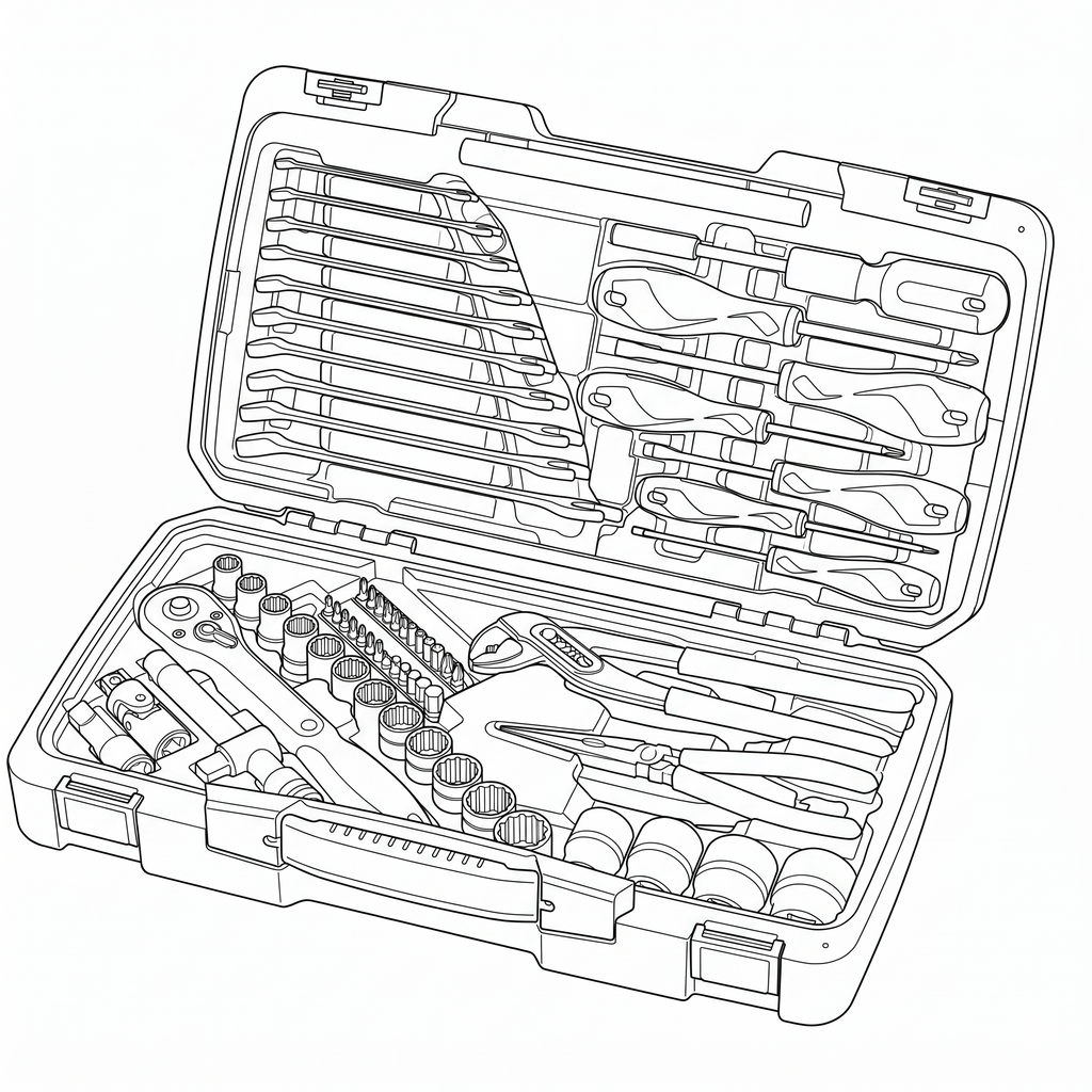 Teng Tools MECCA PRO 1/2" Drive Socket & Tool Set 68 Pieces — T1268