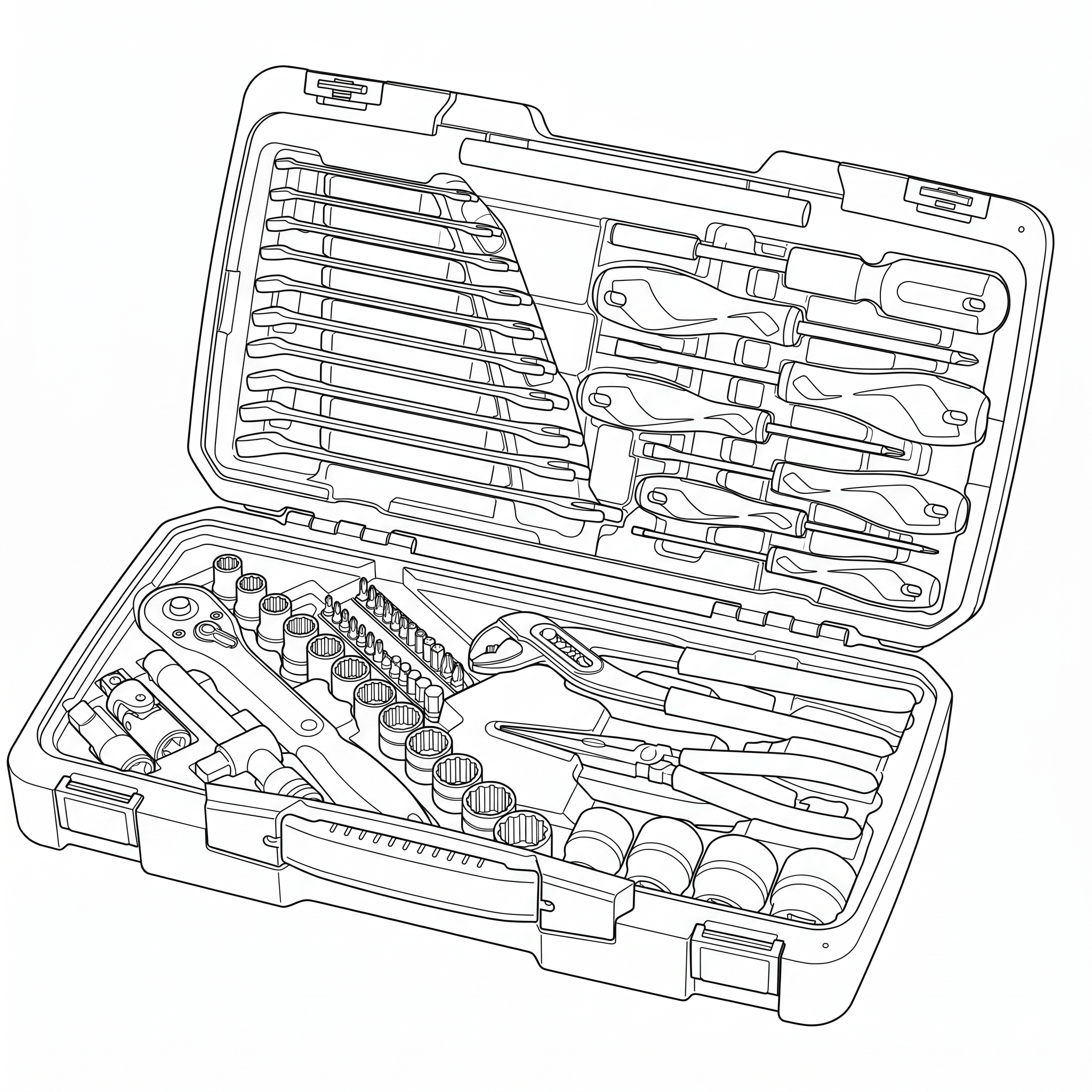 Teng Tools MECCA PRO 1/2" Drive Socket & Tool Set 68 Pieces — T1268