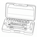Juego de vasos de 1/4" de 6 puntas Teng Tools, 23 piezas — T1423
