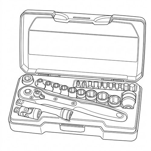 Teng Tools 1/4 Drive Socket Set 6pt 24 Pieces — T1424