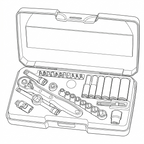 Juego de llaves de vaso Teng Tools de 1/4 pulg., 6 puntas AF, 35 piezas — T1435AF