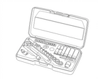 Juego de vasos Teng Tools de 1/4" con 6 caras, 36 piezas — T1436