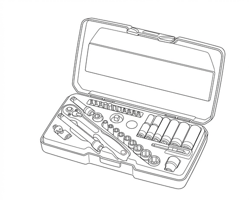 Teng Tools 1/4 Drive Socket Set 6pt 36 Pieces — T1436