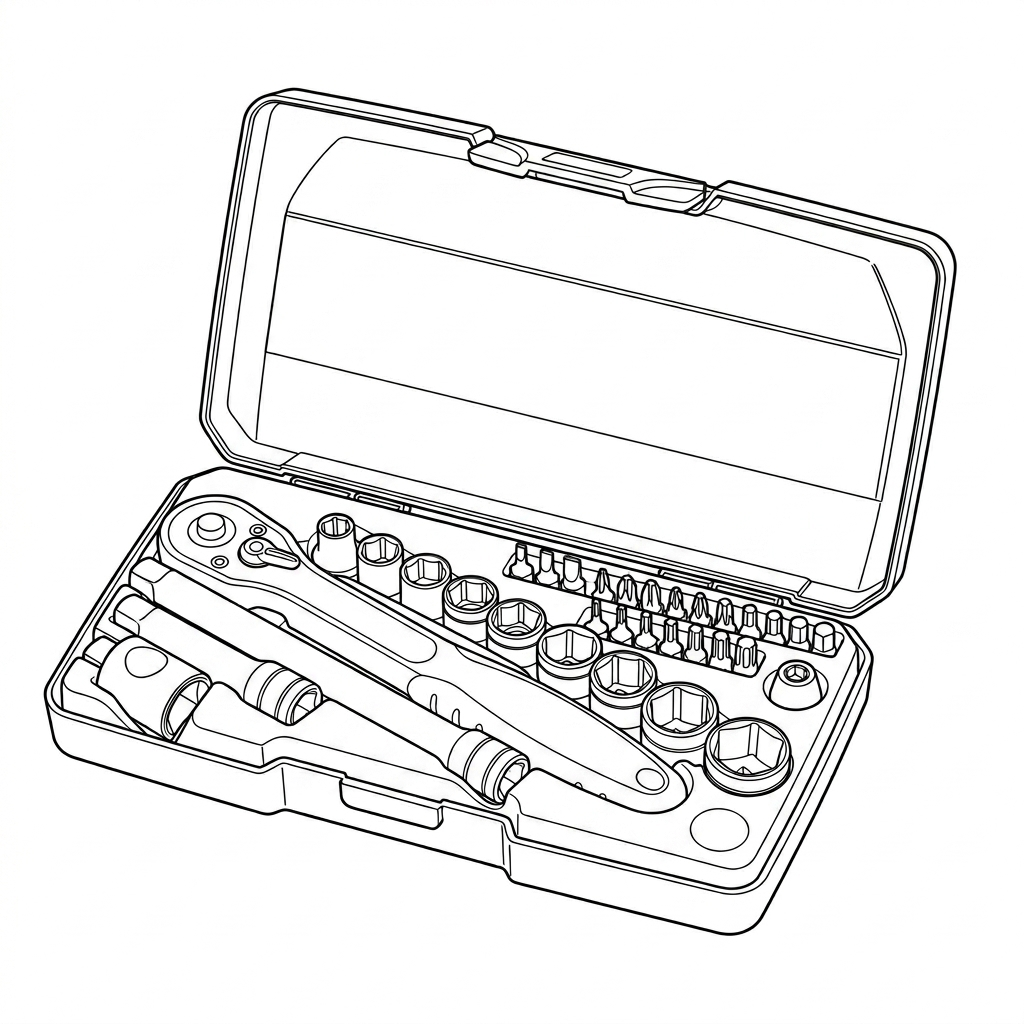 3/8 Drive Socket Set 6pt 34 Pieces