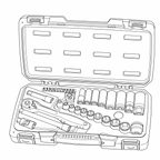 Teng Tools MECCA PRO Juego de llaves de vaso de 3/8" de 6 caras AF, 35 piezas — T3835AF