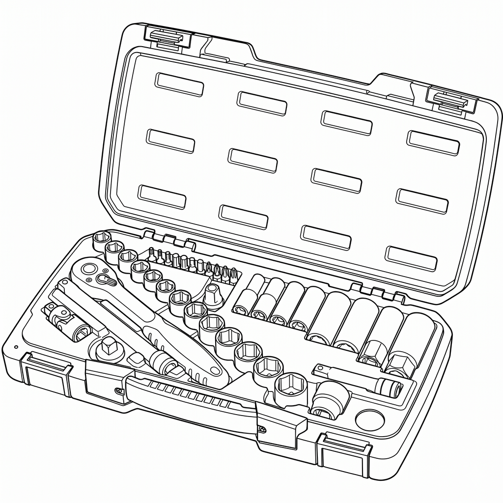 MECCA PRO 3/8 Drive Socket Set 6pt 39 Pieces