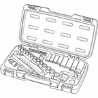 Teng Tools MECCA PRO Juego de llaves de vaso de 3/8", 6 puntos, 39 piezas — T3839