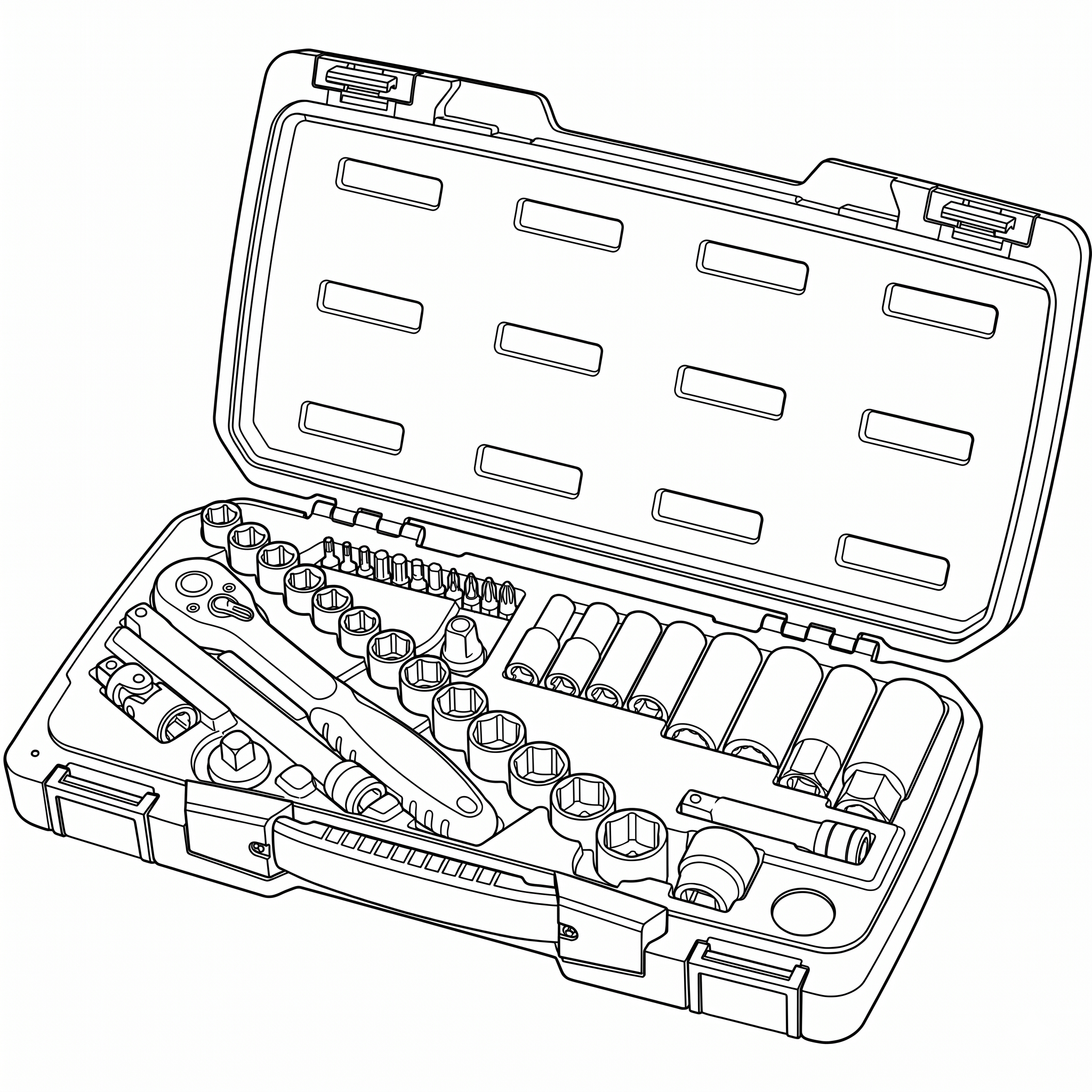 MECCA PRO 3/8 Drive Socket Set 6pt 39 Pieces