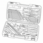 Teng Tools MECCA PRO Juego de llaves de vaso y herramientas de 3/8" mm/AF, 48 piezas — T3848