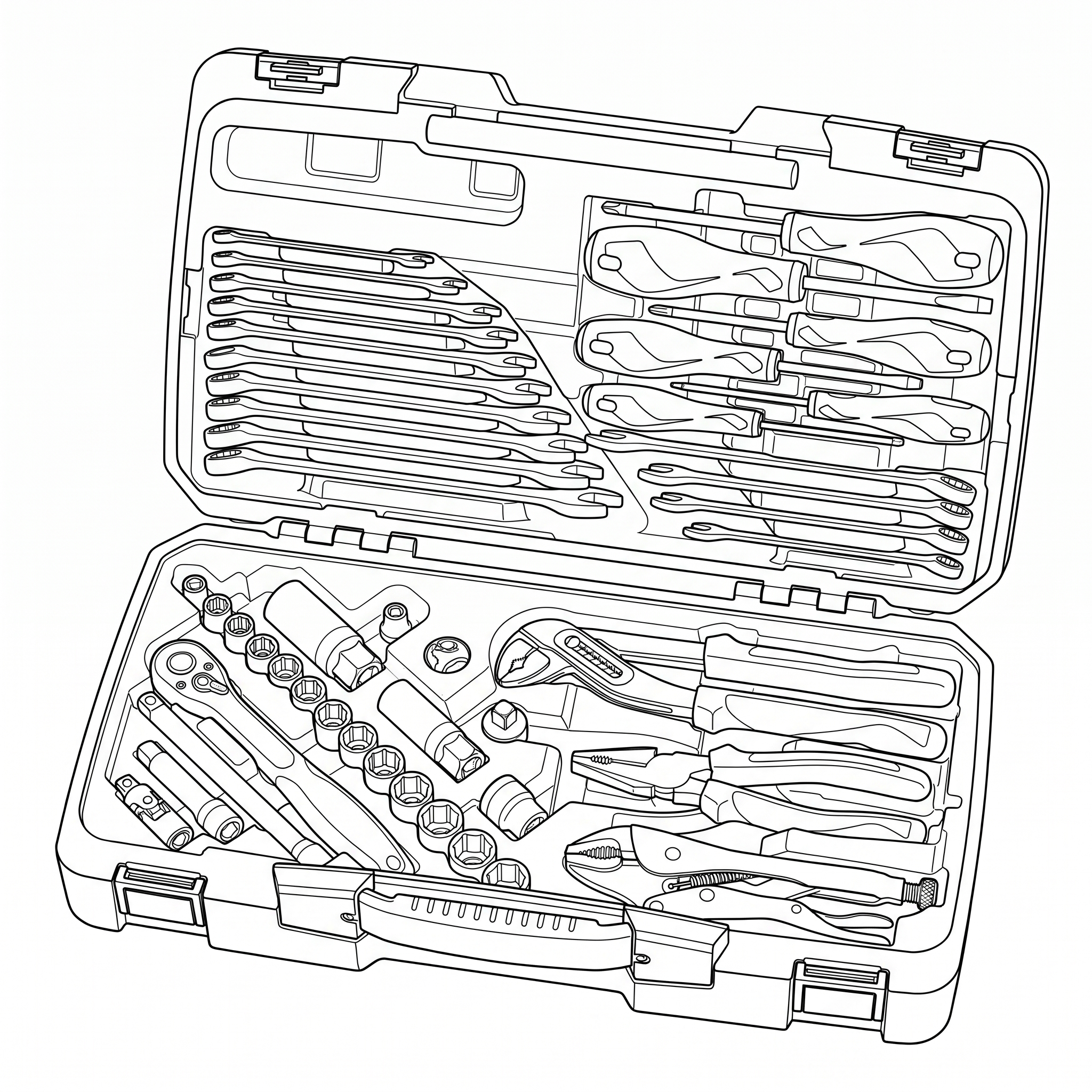 Teng Tools MECCA PRO 3/8 Drive Socket and Tool Set mm/AF 48 Pieces — T3848