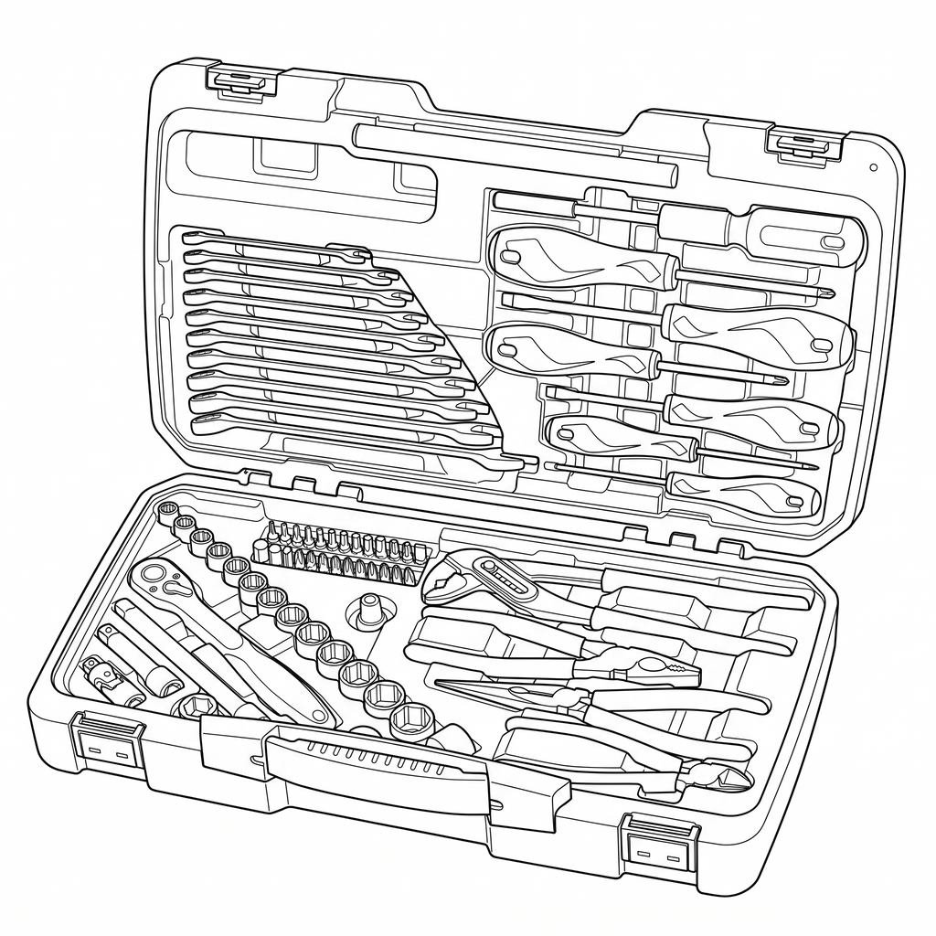 MECCA PRO 3/8" Drive Socket and Tool Set 67 Pieces