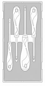 Juego de destornilladores Teng Tools PH/PZ ESPUMA1 4 piezas — TEAMD04N1