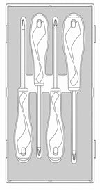 Juego de destornilladores Teng Tools TX FOAM1 de 4 piezas — TEAMD04TXN
