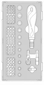 Juego de destornilladores de puntas Teng Tools de 78 piezas — TEAMDQ78