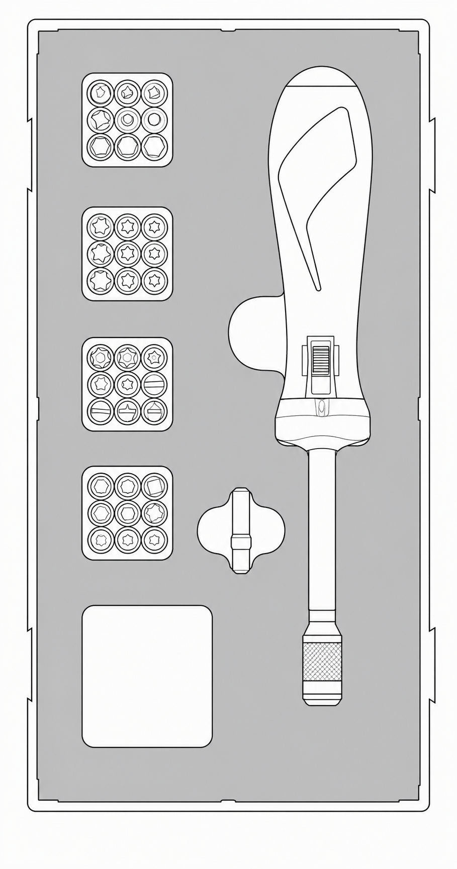 Torque Screwdriver Set FOAM1 38 Pieces