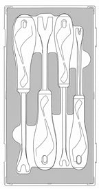 Teng Tools Juego de 4 piezas para desmontar grapas de molduras y paneles — TEASR04A