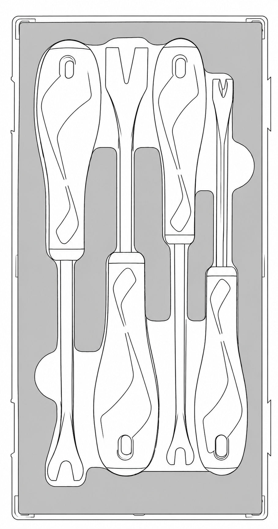 Trim & Panel Fastener Clip Removal Set 4 Pcs