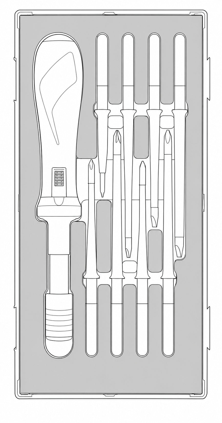 Insulated Torque Screwdriver Set Foam1 9 Pieces