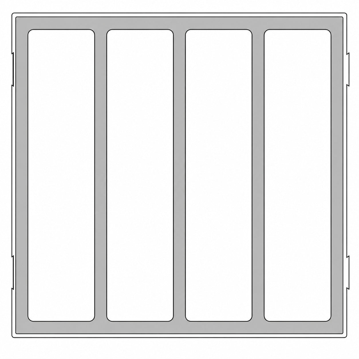 Storage Tray FOAM2 4 Compartments