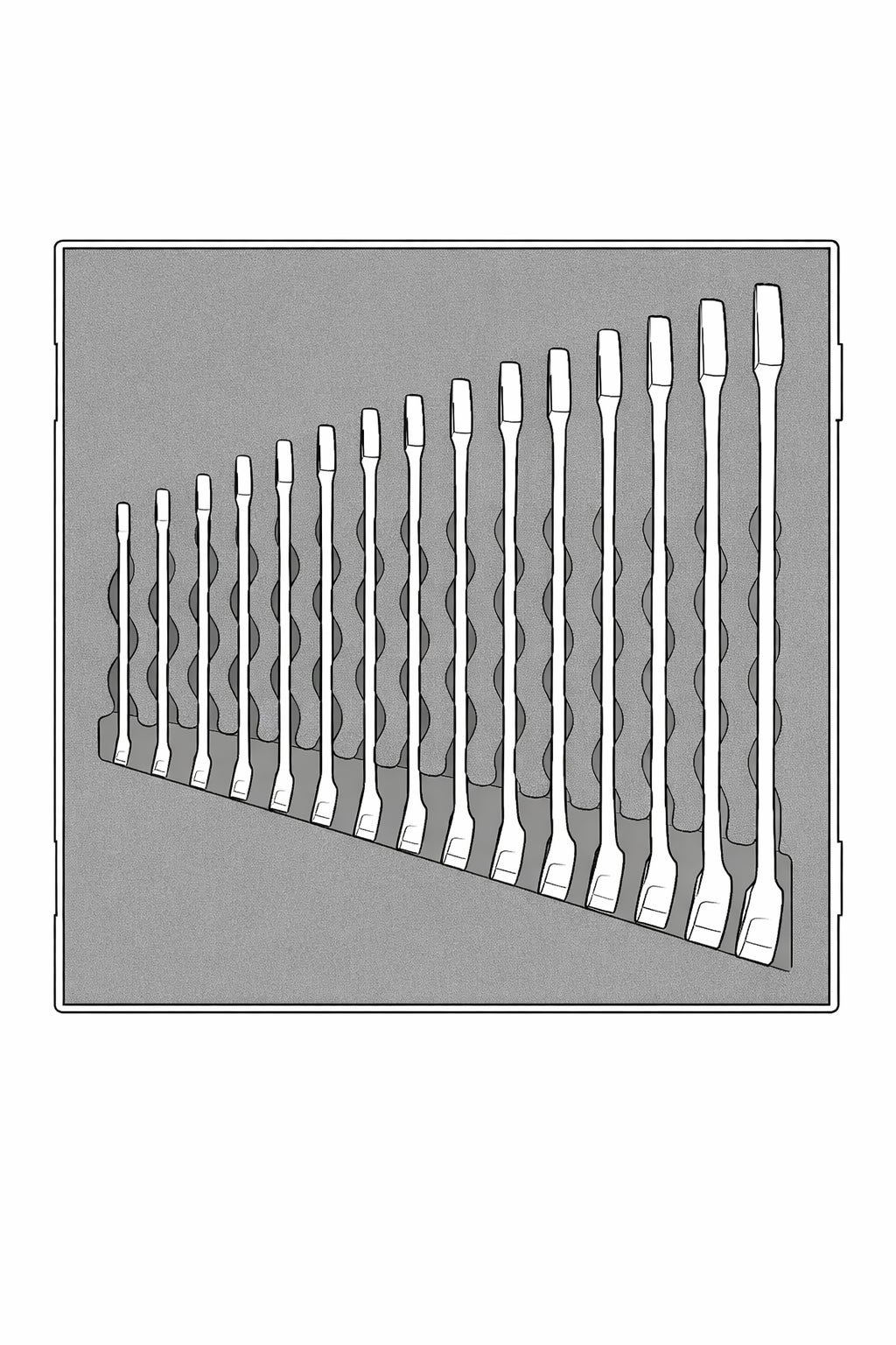 Combination Spanner Set FOAM2 15 Pieces