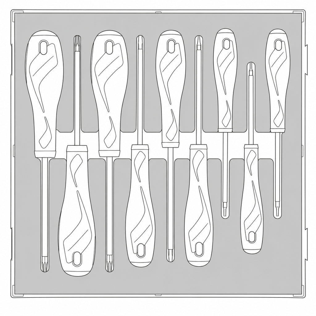 Screwdriver Set TX FOAM2 9 Pieces
