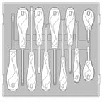 Juego de destornilladores mixtos Teng Tools FOAM2, 11 piezas — TED911N