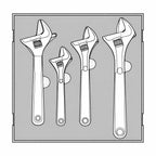 Juego de llaves ajustables Teng Tools FOAM2 4 piezas — TEDADJ4