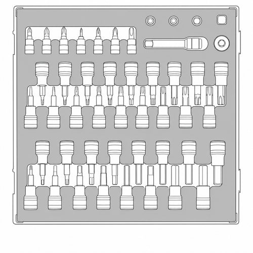 Teng Tools 1/4 & 3/8 Bit Socket Set FOAM2 47 Pieces — TEDBS47