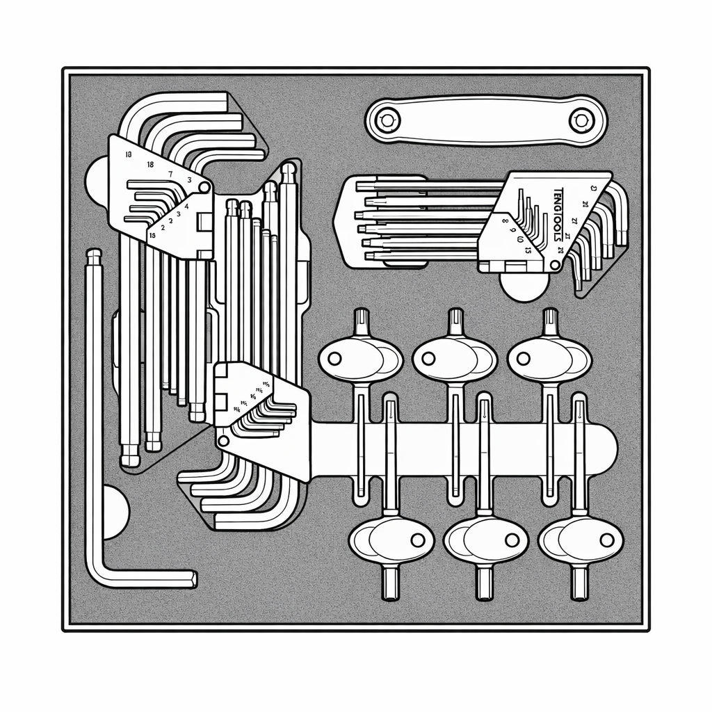 Ball Point Hex & TX Key Set FOAM2 42 Pieces
