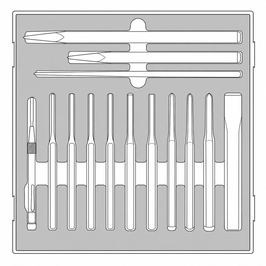 Punch & Chisel Set FOAM2 14 Pieces