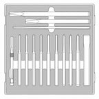 Juego de punzones y cinceles Teng Tools FOAM2, 14 piezas — TEDPC14