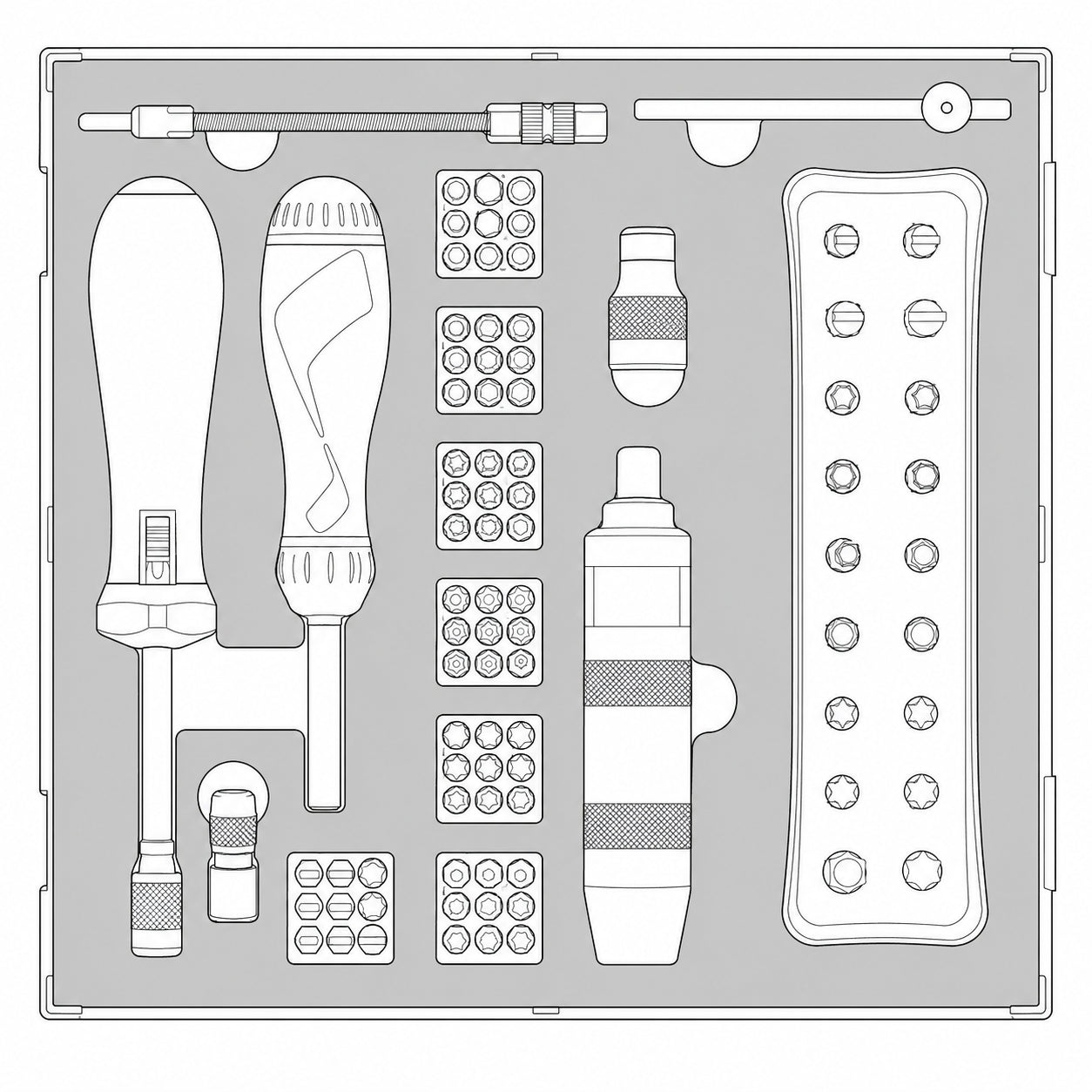 Torque Screwdriver Set FOAM2 95 Pieces