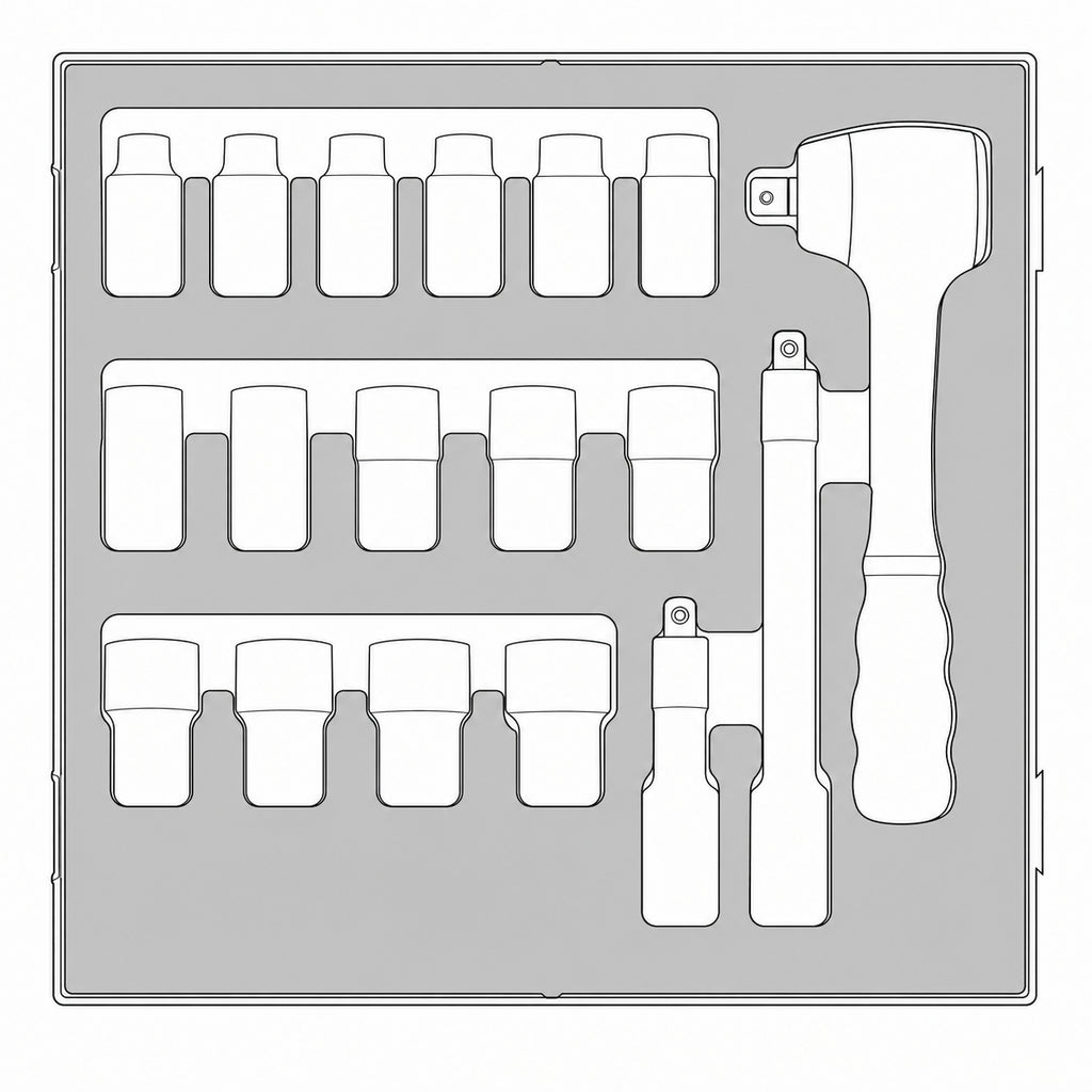 3/8 Insulated Socket Set Foam2 18 Pieces