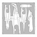 Juego de Alicates y Cuchillo Aislados Teng Tools FOAM2, 8 Piezas — TEDVMB08