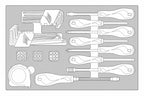 Juego de destornilladores y llaves hexagonales/TX Teng Tools 2 FOAM3 54 piezas — TEFMDI54
