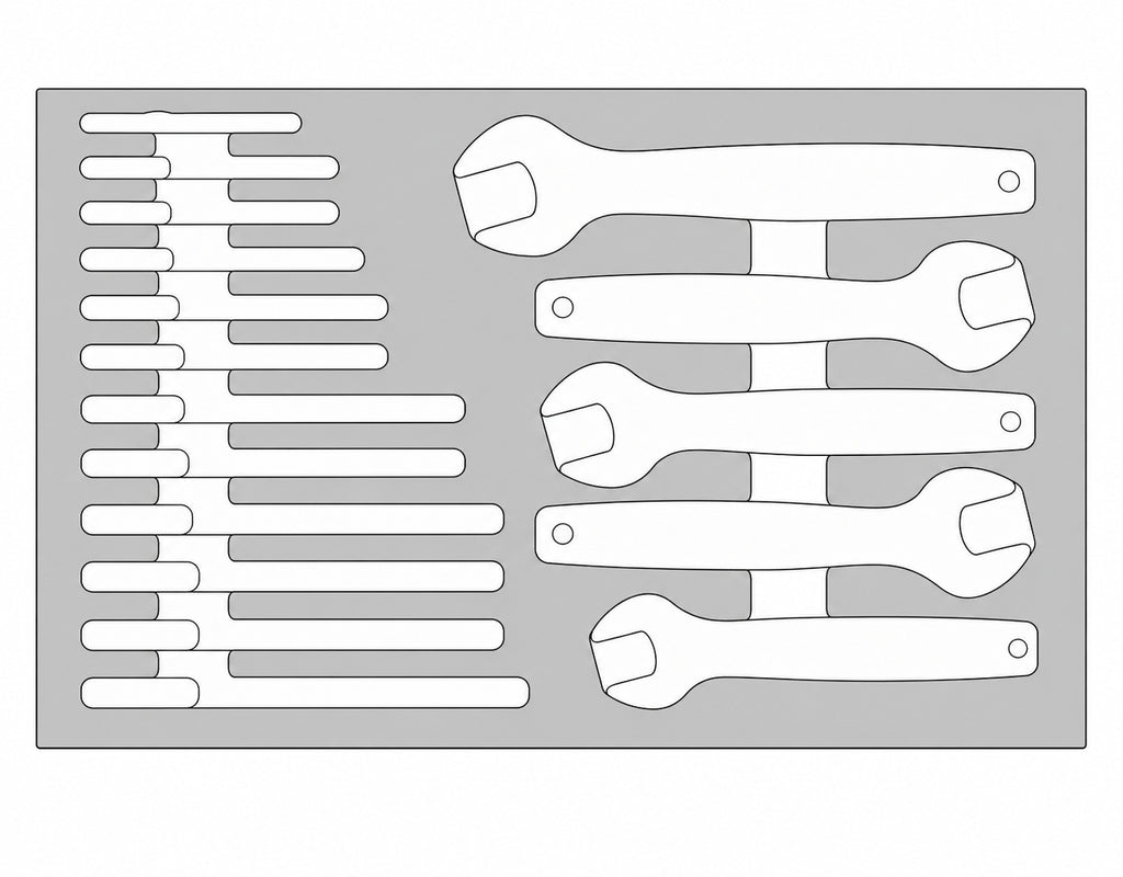 Insulated Spanner Set FOAM3 17 Pieces