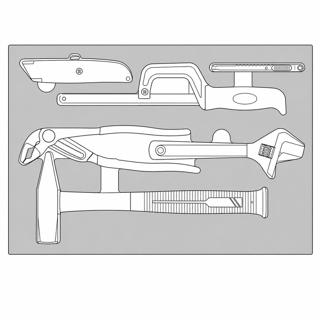 General Tool Set E FOAM3 6 Pieces