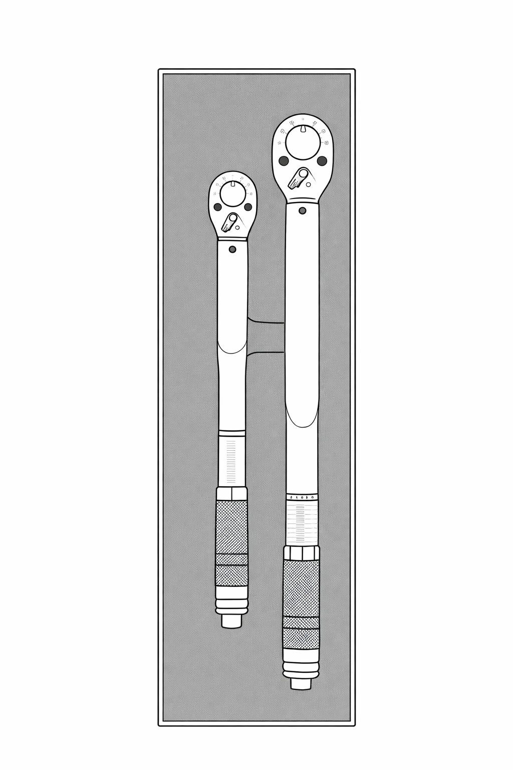 3/8 & 1/2 Torque Wrench Set FOAMX4 2 Pieces