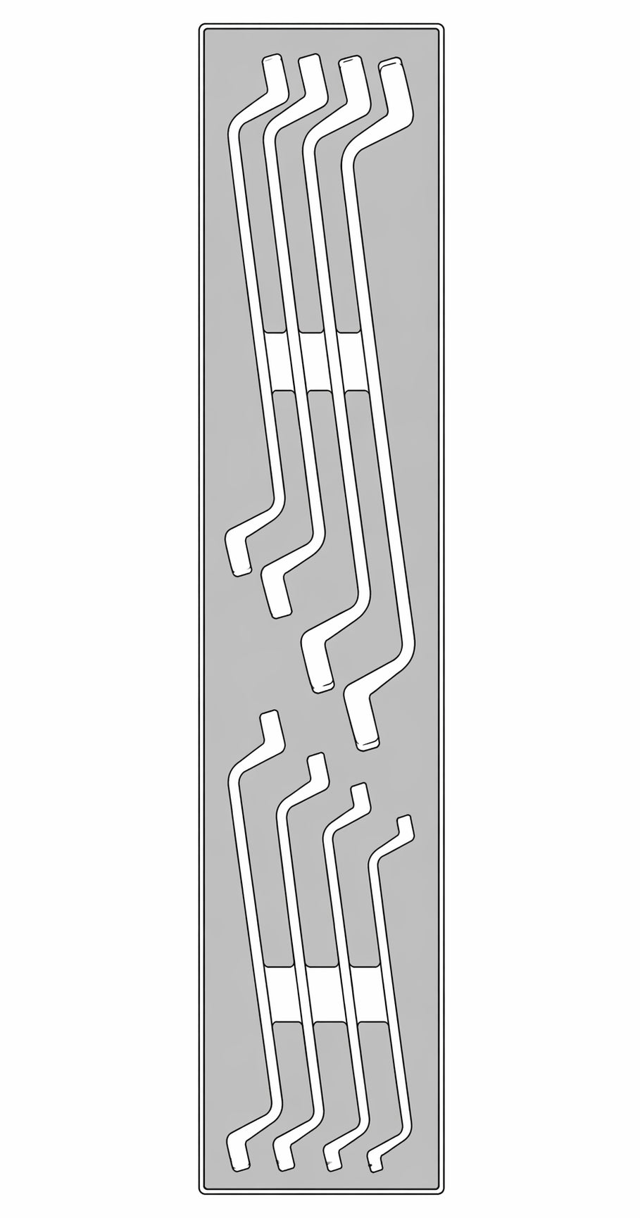 Double Ring Spanner Set FOAMX4 8 Pieces
