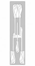 Juego de destornilladores planos y Phillips Teng Tools FOAMX4 de 5 piezas — TEX915N