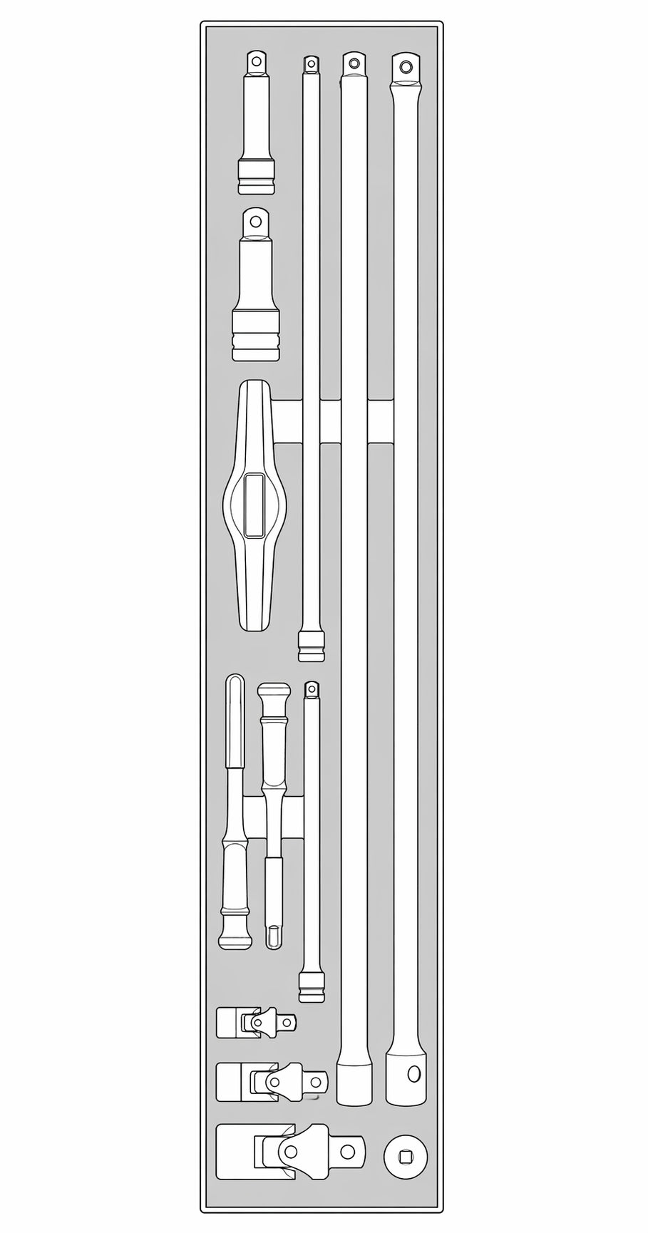 Extension Bars Set FOAMX4 13 Pieces