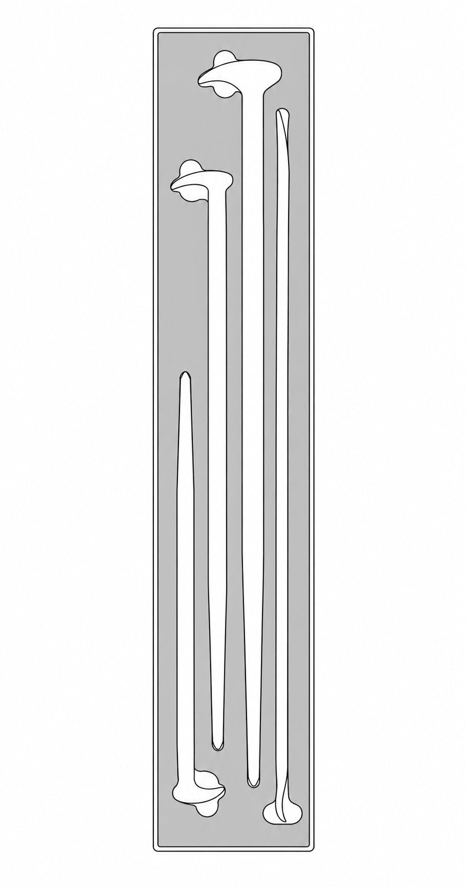 Pry Bar Set Roll/Heel FOAMX4 4 Pieces