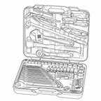 Juego de Herramientas y Vasos para Vehículos de Alta Resistencia, Cuadradillo de 1/2", Teng Tools, 105 Piezas
