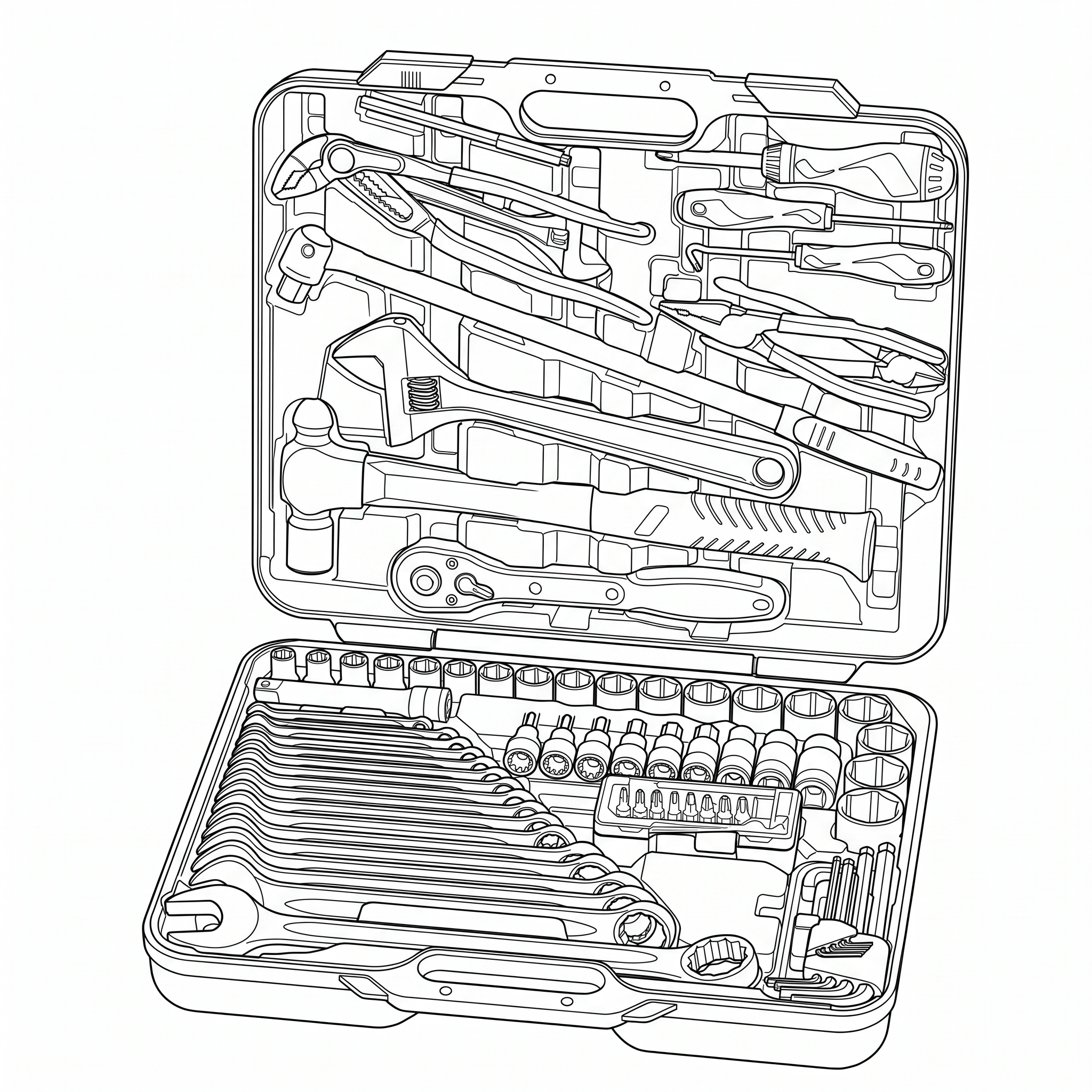1/2" Drive Heavy Duty Vehicle Socket & Tool Set 105 Pieces