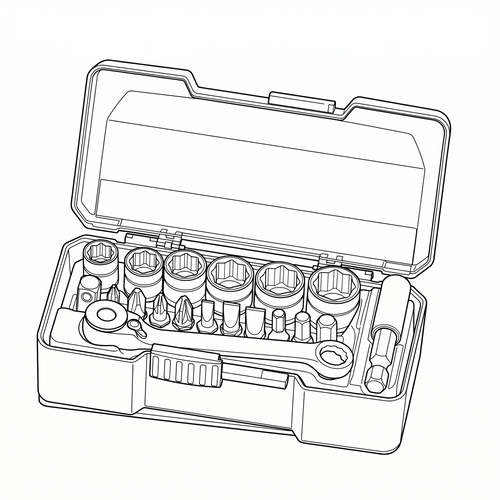 Teng Tools 1/4 Drive Socket Set 6pt With Belt Clip 19 Pieces TJ Tray