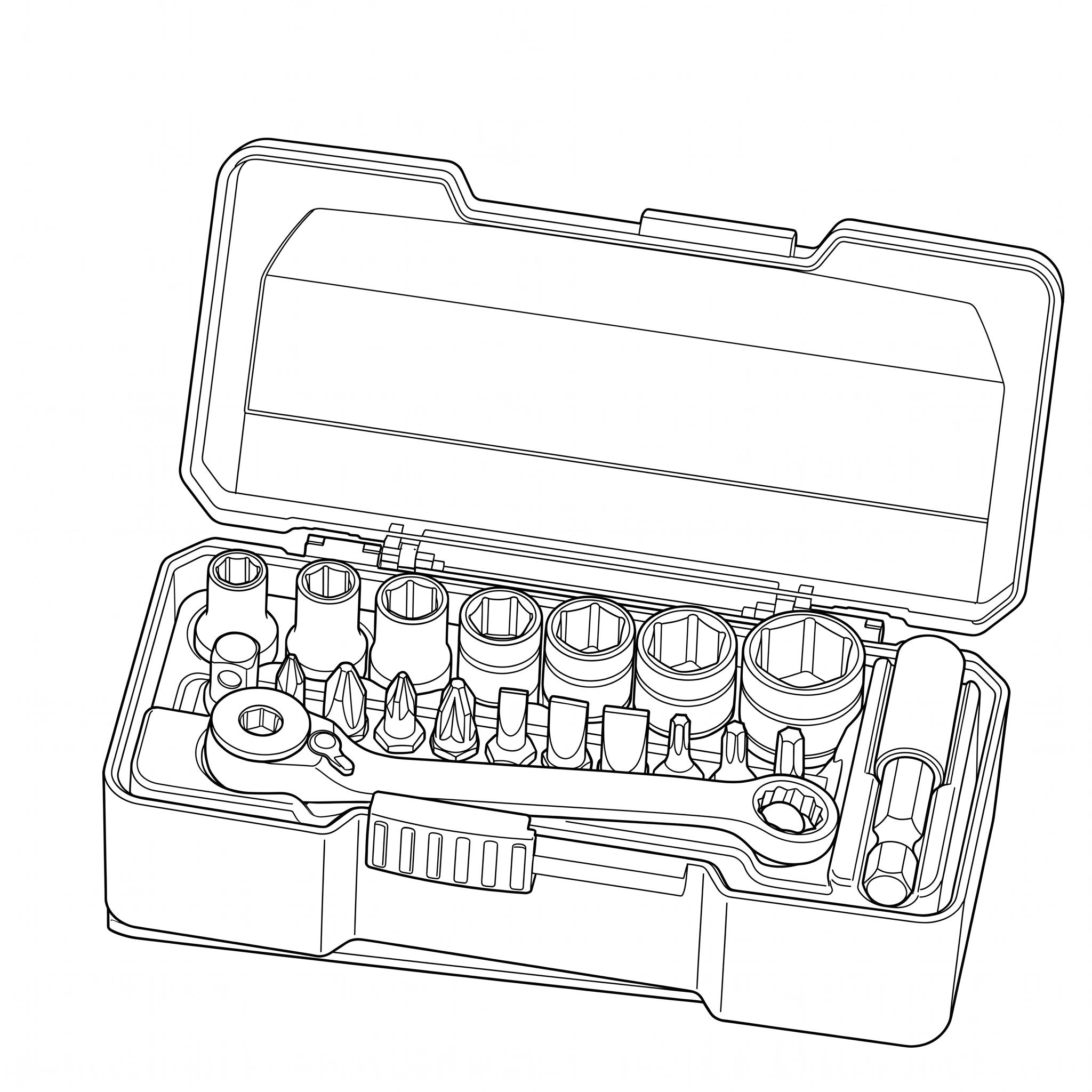 1/4 Drive Socket Set 6pt With Belt Clip 20 Pieces TJ Tray