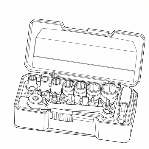Teng Tools 1/4 Drive Socket Set 6pt With Belt Clip 20 Pieces TJ Tray