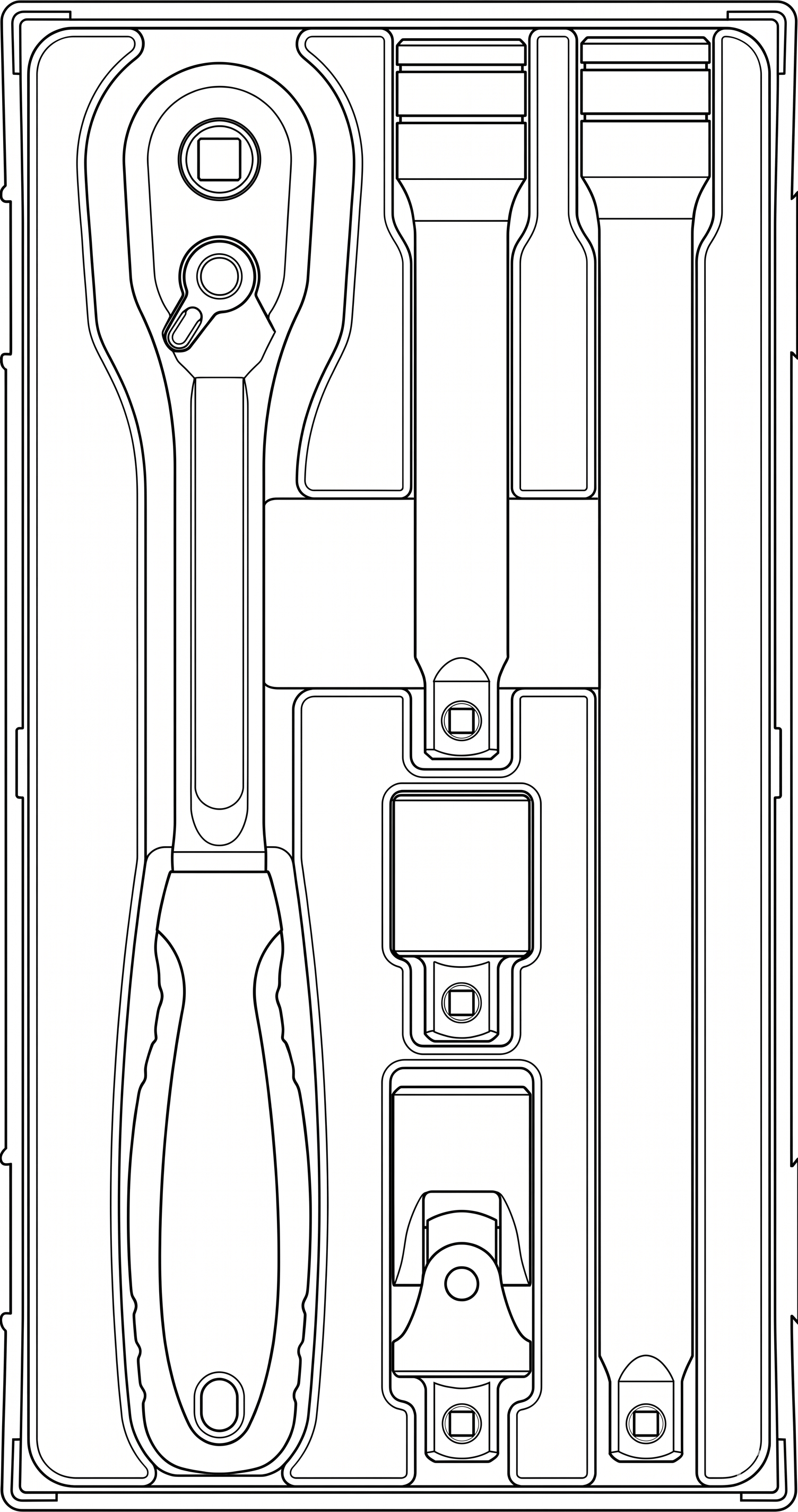 1/2 Ratchet & Accessories Set TT1 5 Pieces