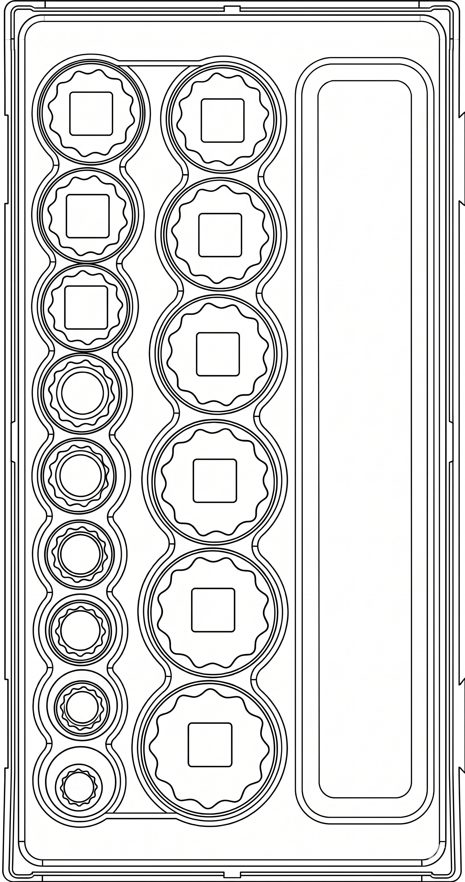 1/2 Socket Set 12 pt AF TT1 15 Pieces